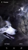 狼和月亮动态壁纸 截图 1