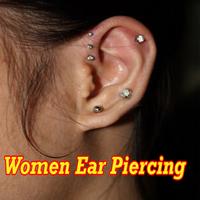 Women Ear Piercing Poster