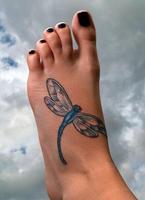 Women Foot Tattoos Affiche