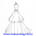 Women Fashion Design Sketch icône