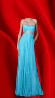 Women Long Dress Photo Montage ポスター