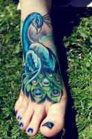 Women’s Foot Tattoo Design Affiche