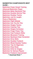 Badminton Best Guide imagem de tela 3