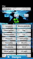 Horloge mondiale Météo Widget Affiche