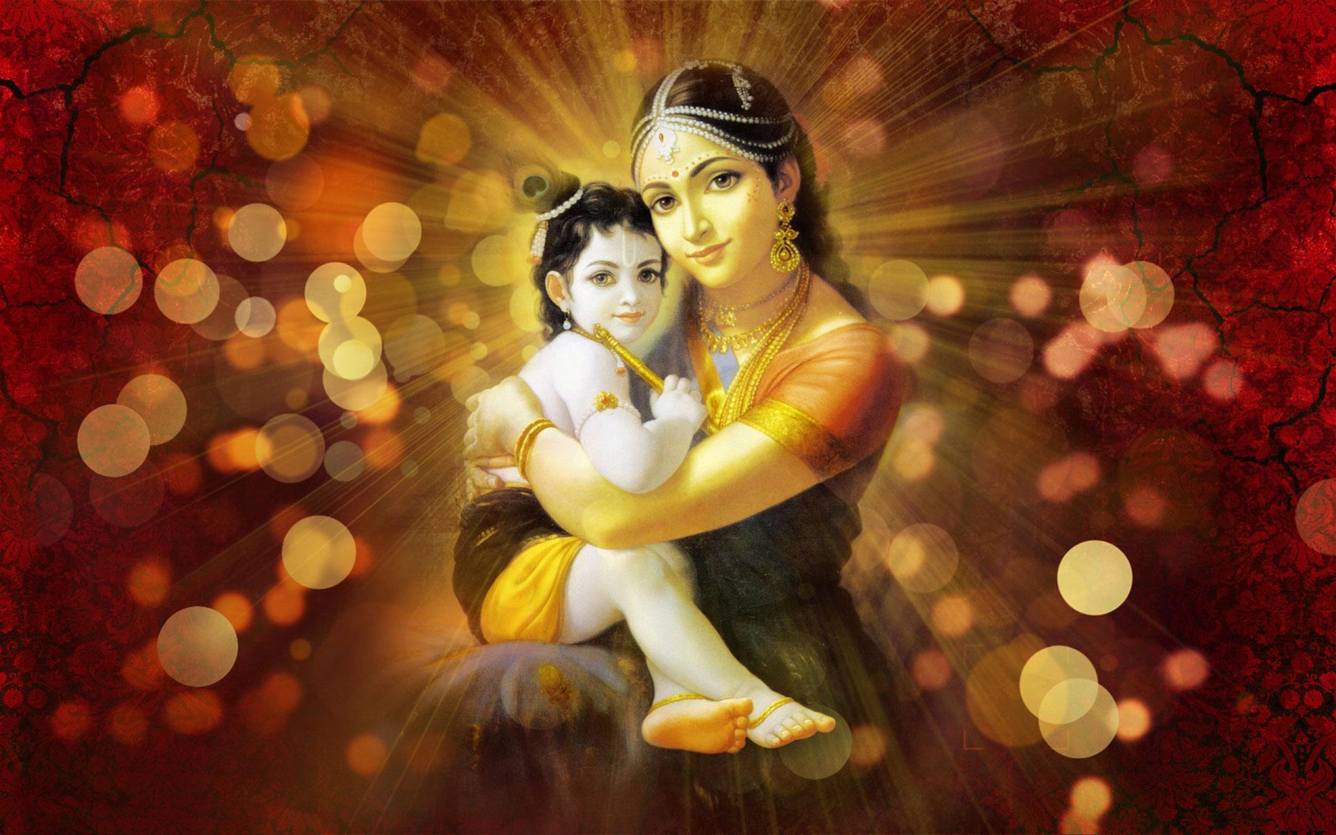 baby krishna animated wallpaper