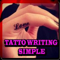 Writing Tattoo Design Affiche