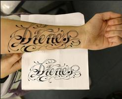 Writing Tattoo Design ảnh chụp màn hình 3