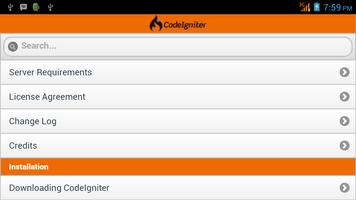 CodeIgniter User Guide syot layar 2