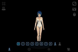 Anime Girl Pose 3D plakat