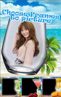 Bottle And Glass Photo Frames poster