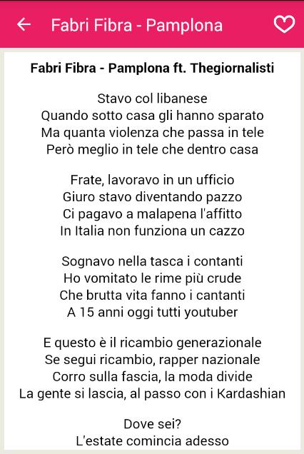 SCARICA FABRI FIBRA STAVO PENSANDO A TE