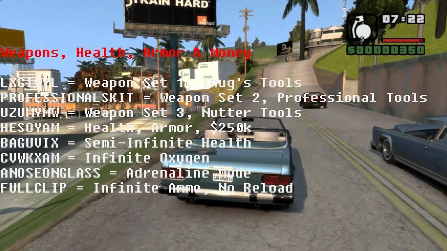 Cheats - GTA San Andreas Descarga APK - Gratis ...