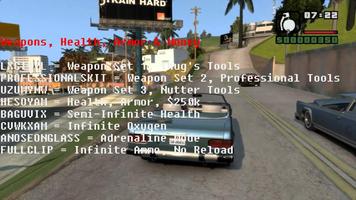 Cheats - GTA San Andreas اسکرین شاٹ 2