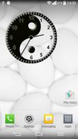 Yin Yang Widget Horloge Affiche