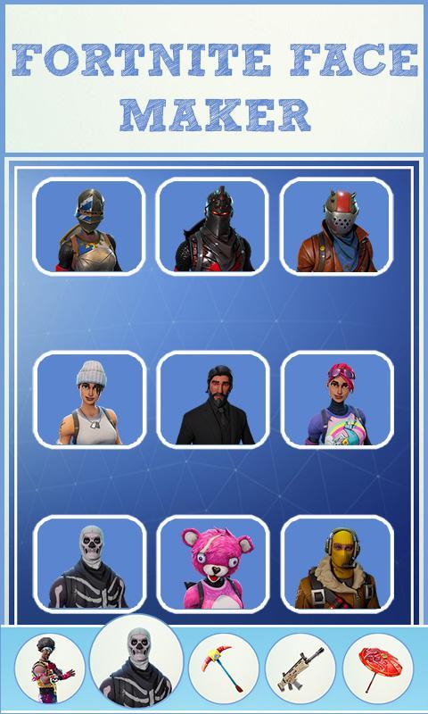 fortnite skins face maker skrinshot 17 - best fortnite montage app