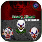 Scary Clown Face Emoji-icoon