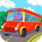 Kids bus icon