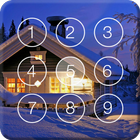 Christmas Village In Snow Screen Lock icon