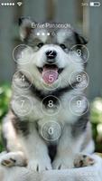 Cute Hasky Puppies Screen Lock स्क्रीनशॉट 1