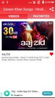 Zareen Khan Songs -  Hindi Video Songs capture d'écran 3