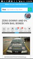 Zero Down™ Bail Bonds الملصق