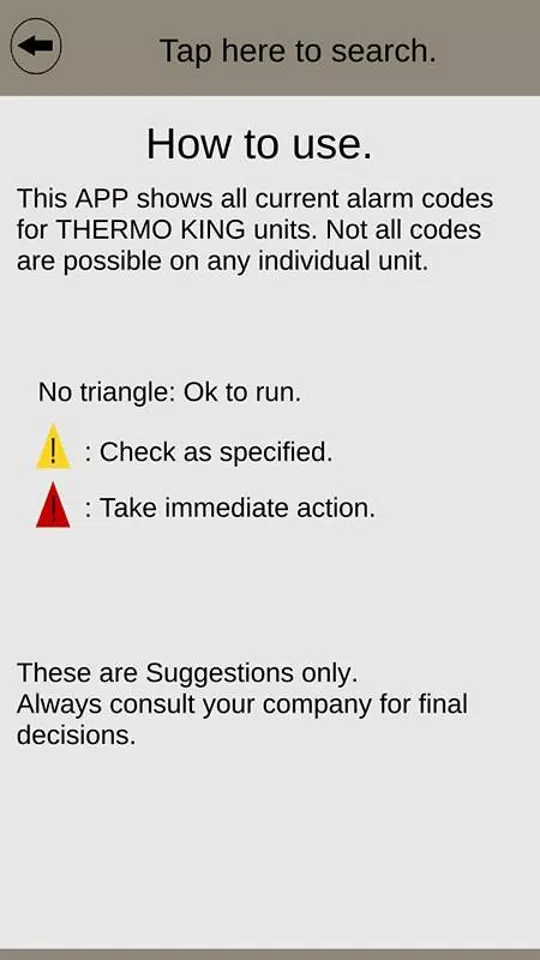 Thermo King alarm codes APK für Android herunterladen