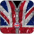 UK Flag Zipper Lock Screen