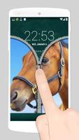 horse fake zipper lock-poster