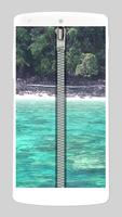 beach fake zipper lock Poster