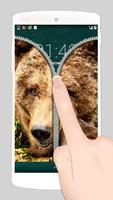 bear fake zipper lock-poster