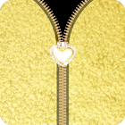 Icona gold fake zipper lock