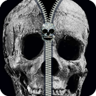 skull zipper fake lock screen آئیکن