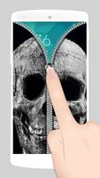 skull zipper fake lock screen ảnh chụp màn hình 2