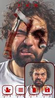 Zombie Face Makeup Stickers and Photo Editor poster