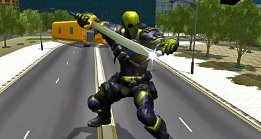 Flying Stroke Hero: Crime City Warrior ảnh chụp màn hình 1