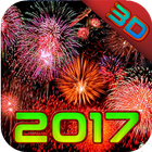 Icona Fireworks New Year 2017 3d