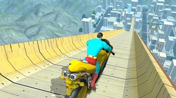 Super Hero Bike Mega Ramp captura de pantalla 1