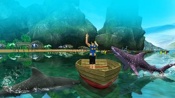 Shark Attack Game - Blue whale sim capture d'écran 2