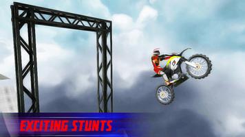 Motorrad Stunt Zone Plakat