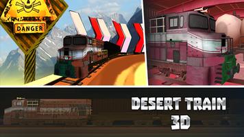Desert train 3D Affiche
