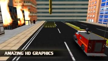 Fire Truck Simulator 3D Affiche