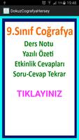 9. Sınıf Coğrafya Ders Notu Ya Poster