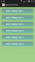 KPSS Türkçe Test Çöz capture d'écran 1