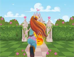 subway girl world castle game poster