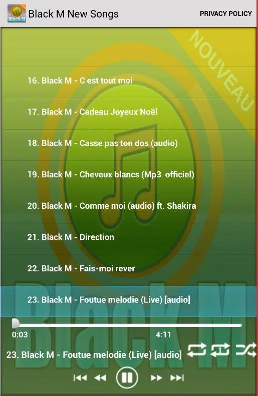 Black M New Songs APK pour Android Télécharger