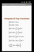 Maths Integration Formulas 海報