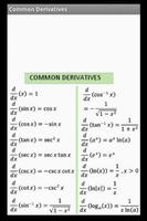 Maths Differentiation Formulas capture d'écran 1