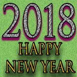 Happy new year 2018 wallpapers آئیکن