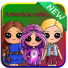 How to draw America doll cute icône
