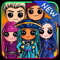 How to draw Disney Descendants gönderen